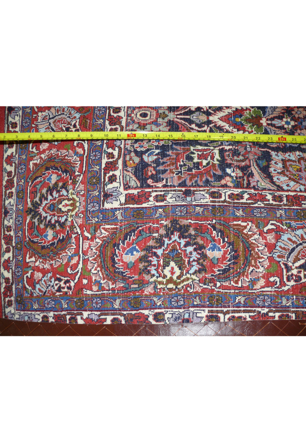 Reverse of the Halvai Bijar showing its tight, even high-count knotting, the durable iron rug weave