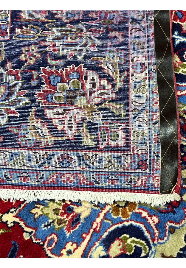 10x16 Persian Najafabad rug reverse showing the dense, even hand-knotted wool weave