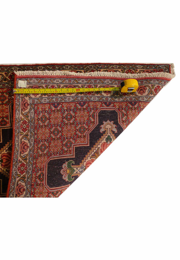2'9 x 13 Geometric Persian Senneh Kurdish Style Wool & Kork Runner Rug