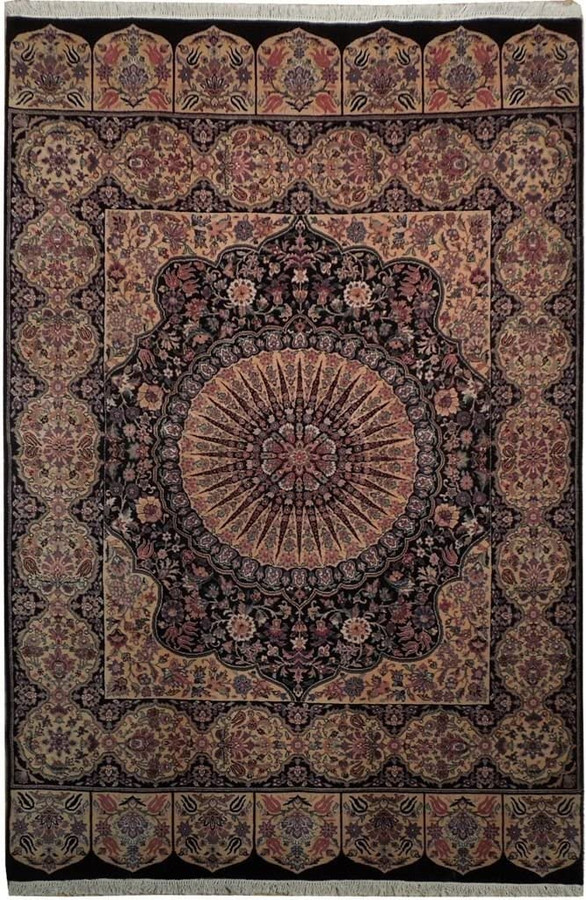 6 x 9 Oriental Isfahan Dome Design Rug
