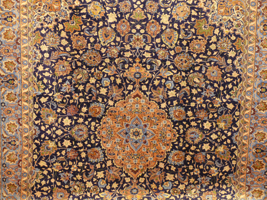 9'7" x 12'9" Persian Mashad Rug signed by master weaver