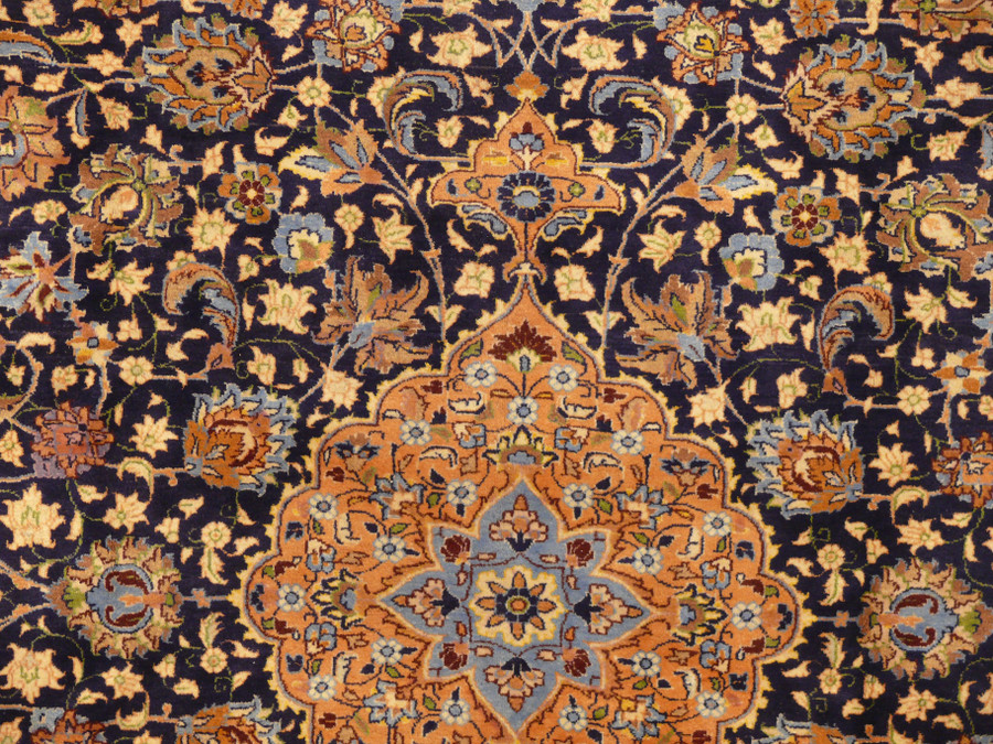 9'7" x 12'9" Persian Mashad Rug signed by master weaver