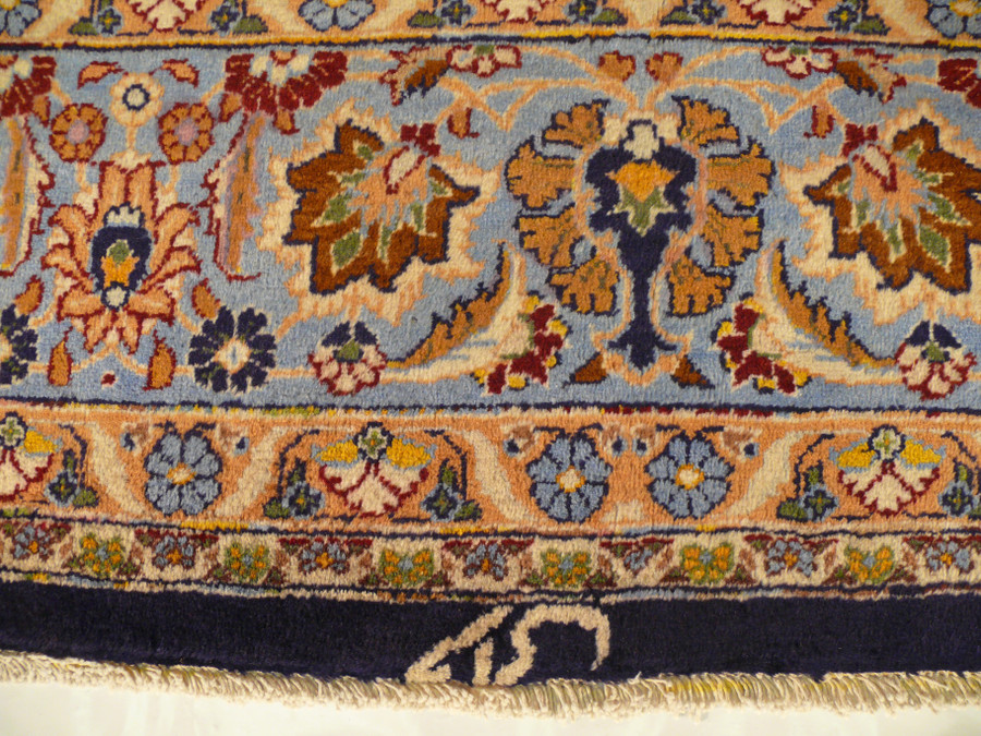 9'7" x 12'9" Persian Mashad Rug signed by master weaver