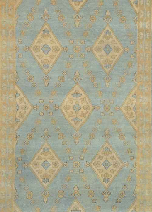 6' x 9' Aqua Blue Handmade Oushak Rug