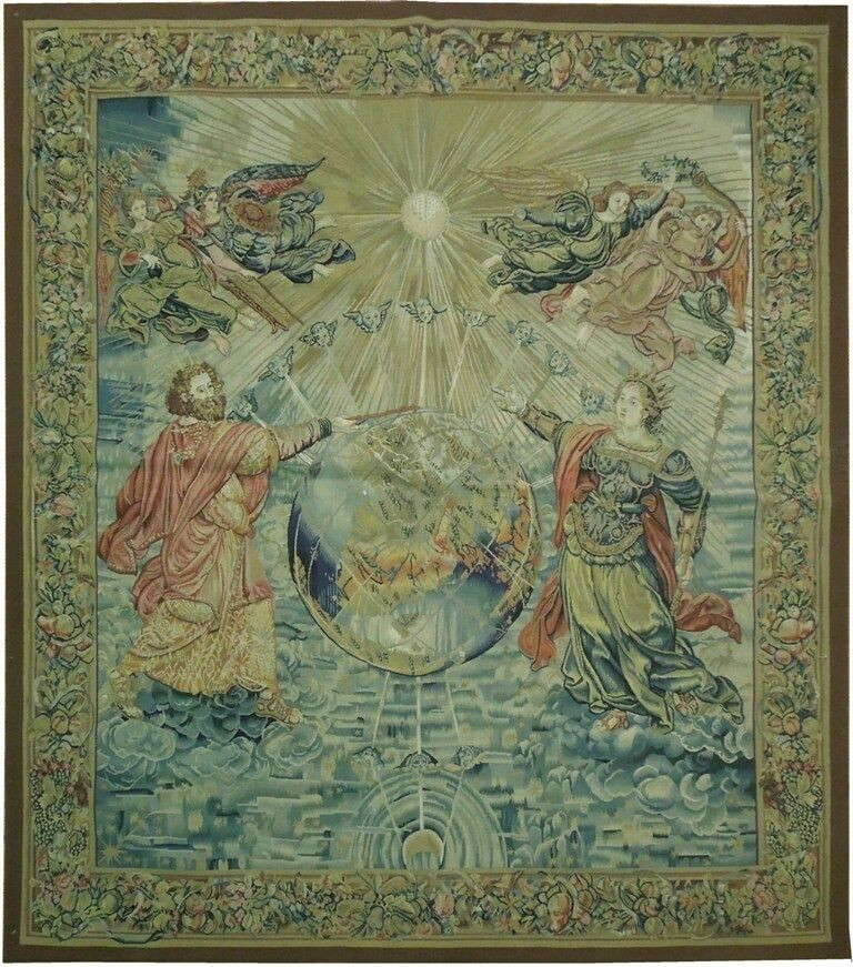 6 x 6 Authentic Fine Quality Religious Motif Tapestry