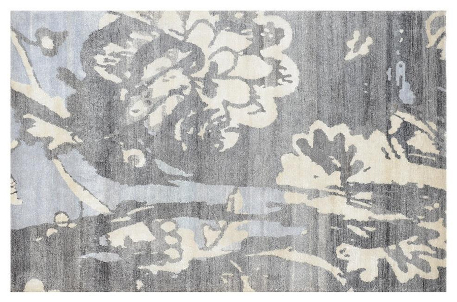6 x 9 Modern Handmade Silky Abstract Rug
