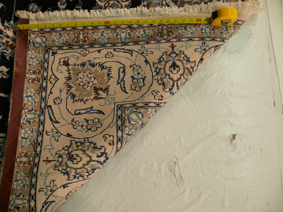 8'2" x 11'6" Persian Nain Rug All-Over Design Navy Blue