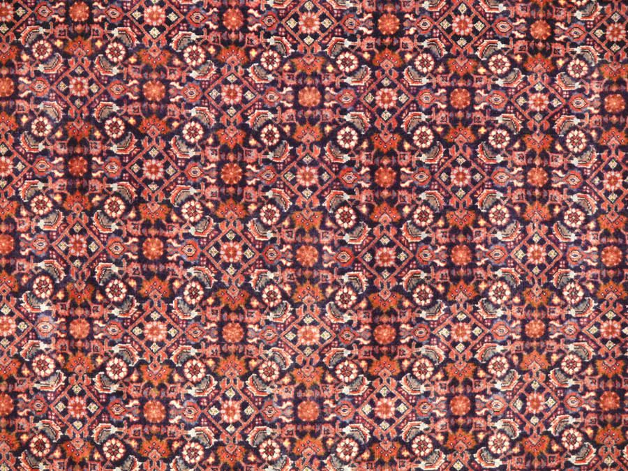 7'2" x 9'5" Persian Bijar All-Over Design Iron Rug