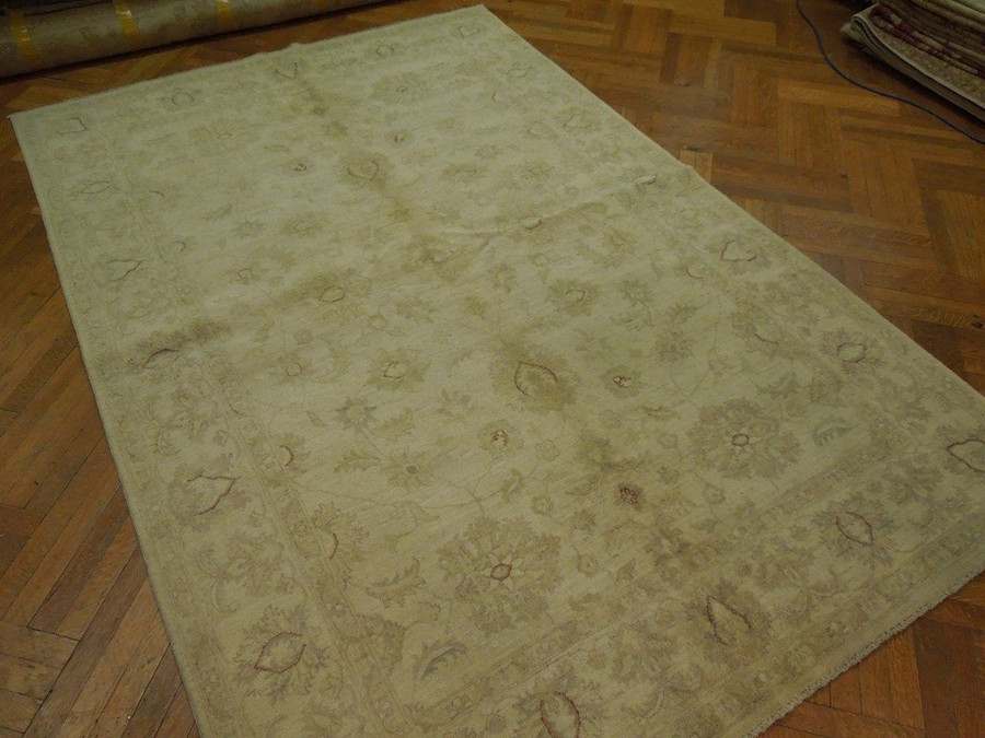 6x9 Chobi Peshawar Rug Oriental Ivory Oushak