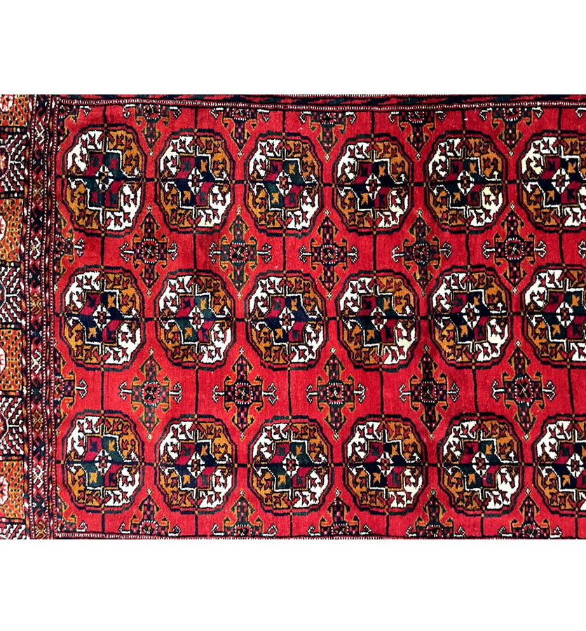 4 x 6 Antique Afghan Bokhara Rug