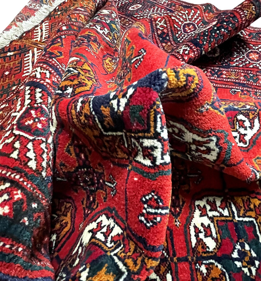 4 x 6 Antique Afghan Bokhara Rug