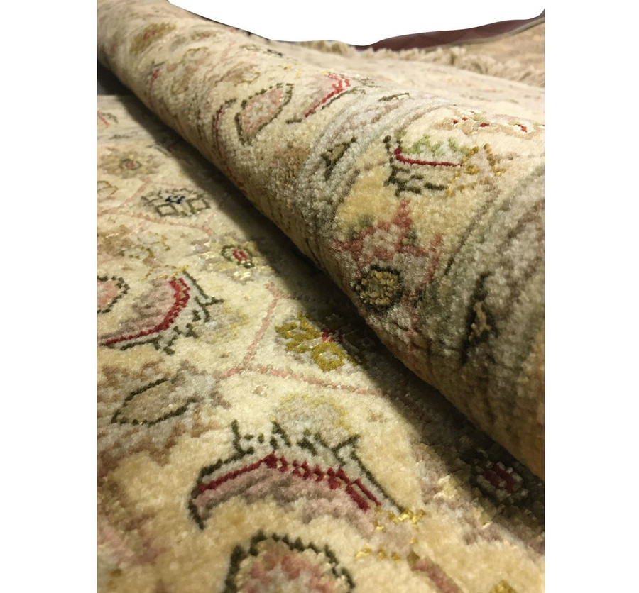 2'7 x 9'2 Persian Tabriz Wool & Silk Runner Rug