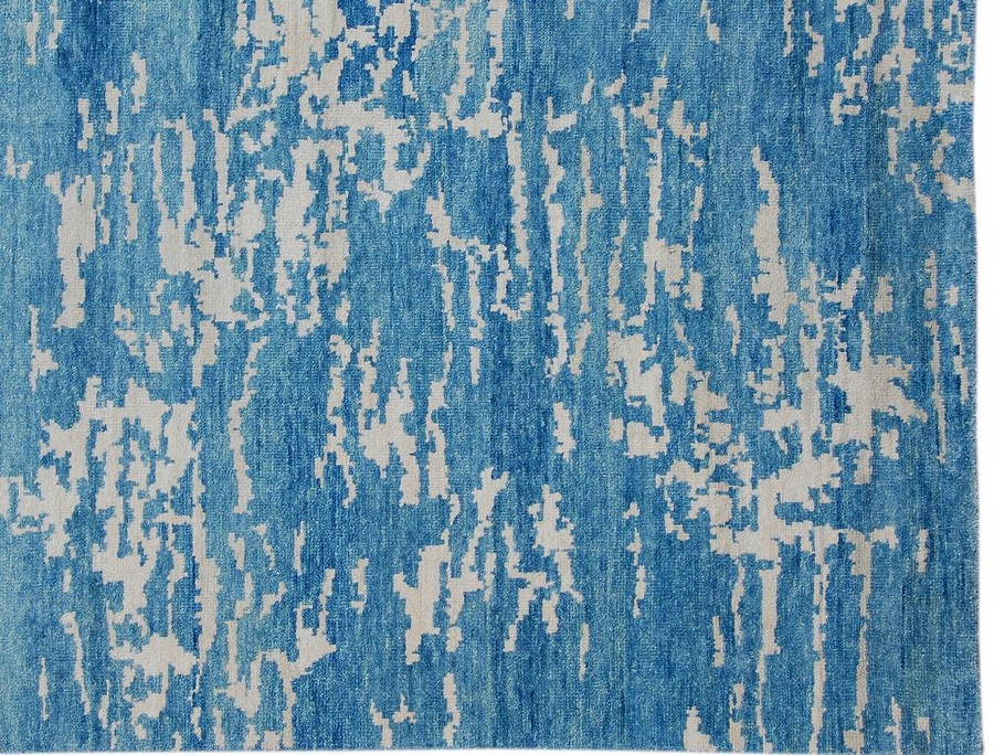 5 x 7 Modern Blue & Gray Handmade Rug