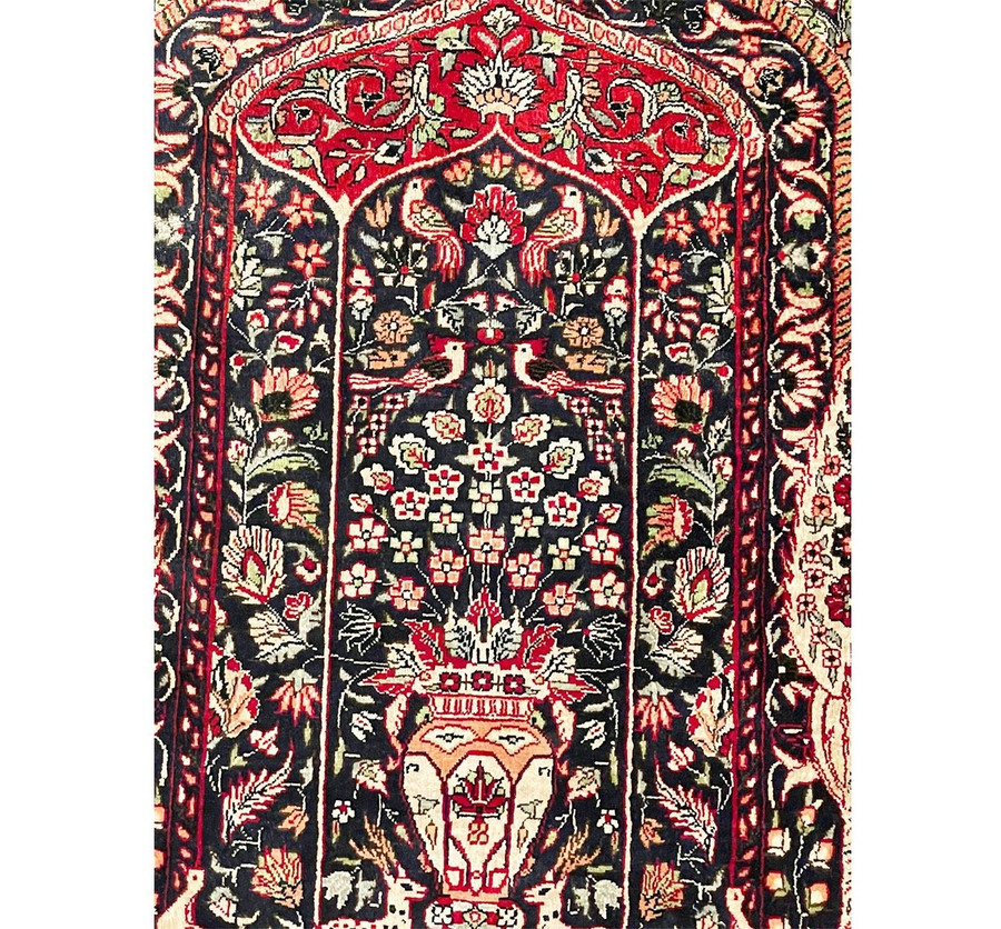 2'1" x 3'3" Antique Hereke Silk Rug