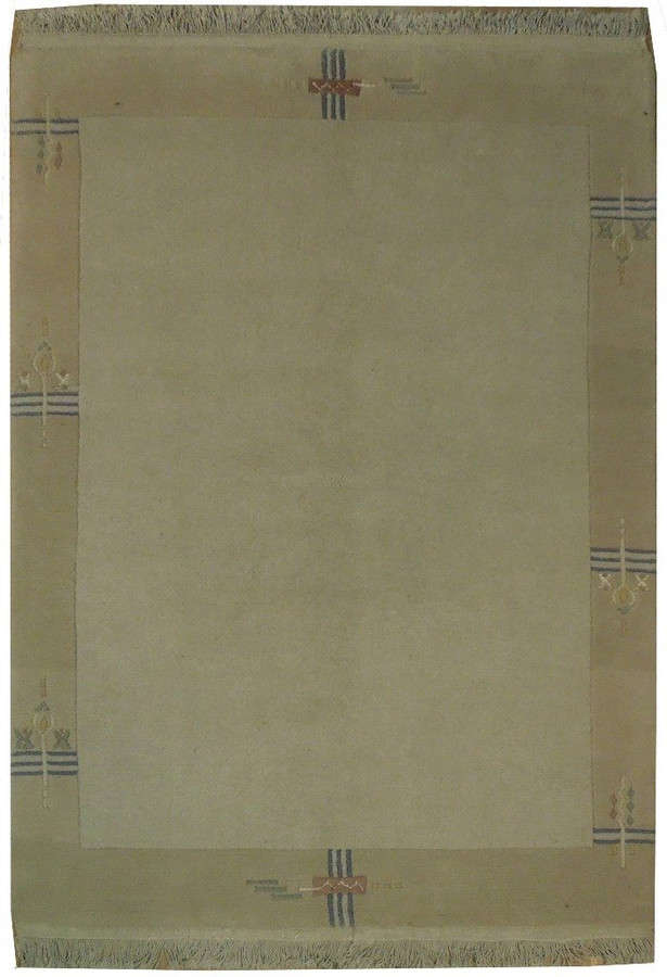 4'3 x 6'3 Modern Handmade Nepali Rug