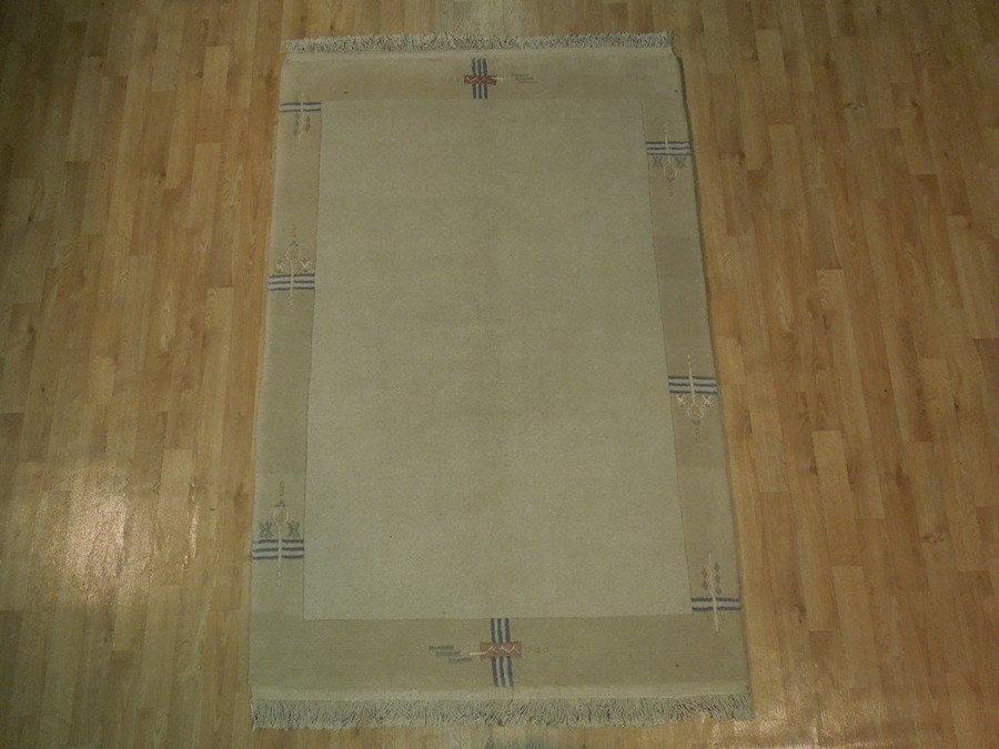 4'3 x 6'3 Modern Handmade Nepali Rug