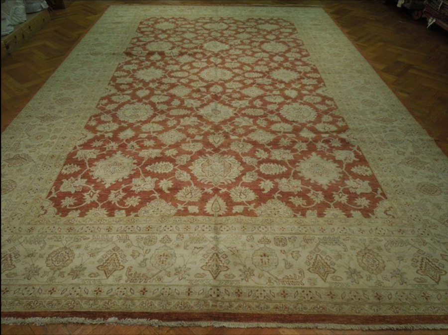 12 x18 Natural Wool & Vegetable Dyed Chobi Peshawar Rug