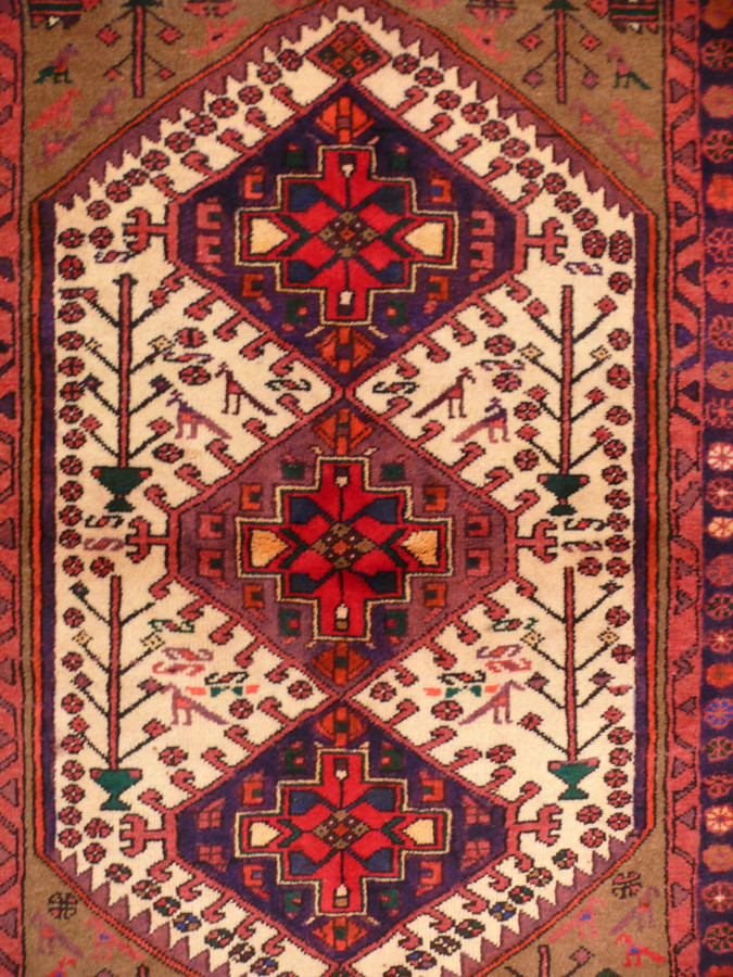 3'3 x 4'5 Persian Hamedan Rug