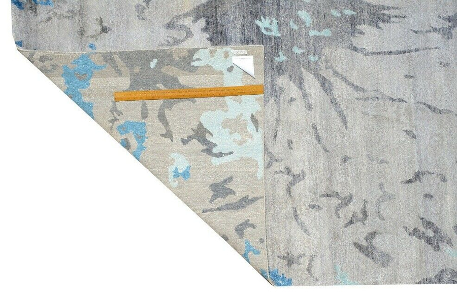 9 x 12 Modern Abstract Design Handmade Silky Rug | *Fire Sale* |
