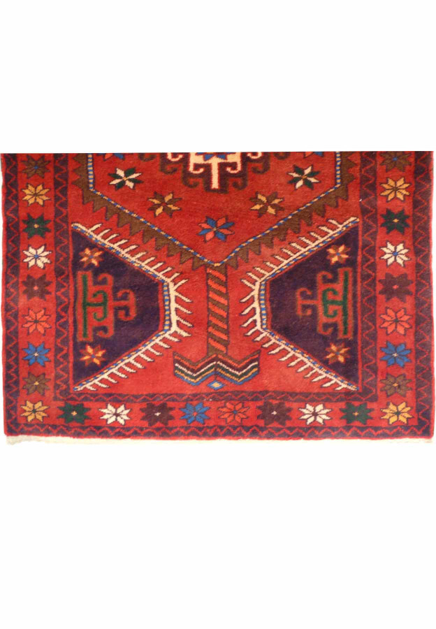 3'5 x 5 Rare Persian Hamedan Rug
