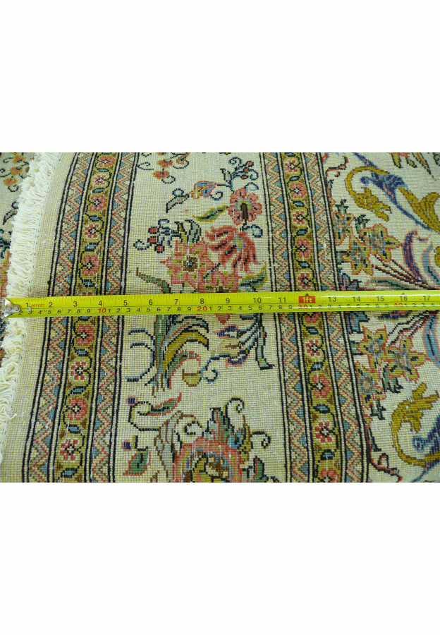 7 x 10 Persian Tabriz Wool & Silk Floral Masterpiece Rug