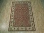 5 x 8 Natural Wool Faded Brick Red Chobi Rug