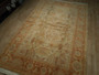 6 x 9 Transitional Oushak Ivory Orange Yellow Handmade Rug