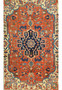 6'7" x 9'6" Geometric Persian Heriz Rug