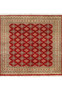 7 x 7 Oriental Bokhara All-Over Design Jaldar Wool&Silk Square Rug