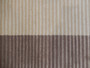 8x10 Modern Cream Brown Striped Ivory Wool & Silk Handmade Rug