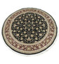 6 x 6 Oriental Tabriz Round Rug Wool & Silk