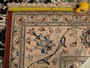 close up backside of 8x11 Nain Persian rug highlighting density of this beautiful nain rug.