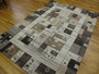 Small 2x4 Modern Rug New Modern Shades of Gray BROWN Wool Hand-knotted GABBEH