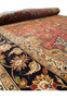 Detailed View of the Elaborate Border Design on a 5x7 Persian Tabriz Rug