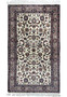 Full view of a 3x5 all-over Tabriz Oriental rug with intricate patterns and a cream background.