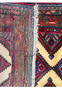 Textural detail of a 3x10 Persian Hamedan runner rug showing the pile depth and knotting technique