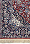 Border of 4x6 Isfahan Persian rug with wool and highlights of silk