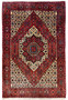 Detailed overhead view of a 3x5 Persian Gholtogh rug showcasing central medallion and floral patterns