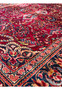 Angled shot of a 4x7 Antique Persian Lilihan Rug displaying the intricate weave and color harmony.