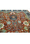 Perspective view of a luxurious handwoven Oriental Serapi Palace Rug laid out to display its full design and size