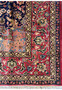 Corner close-up of the Persian Isfahan rug, revealing the precision of the pattern and the quality of the materials