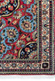 Close-up of a Persian Bijar rug's edge and fringe detailing the precision of the weave and the high-quality finish, characteristic of authentic Persian wool rug