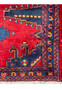 Knot defect on 3'9 x 5'6 Hamedan Persian Rug