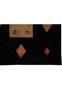 Detailed pattern shot of modern Nepali rug displaying geometric flow and neutral color blend
