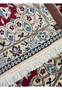 Backside of Persian Nain rug showing fine weave and craftsmanship