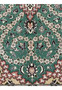 Close-up of intricate floral border design on Persian Isfahan rug