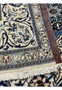 Zoomed backside view of Square Persian Nain Rug highlighting knot density, cotton foundation, and precise Persian weaving