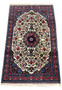Top view of Floral Persian Bijar Rug showing detailed medallion and rose-filled border design