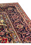 Discolored area on the border of Persian Kashan rug 9x13 close up view