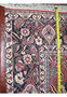 Backside of dense Bijar iron rug highlighting heavy wool pile, tight knot structure, and strong cotton foundation